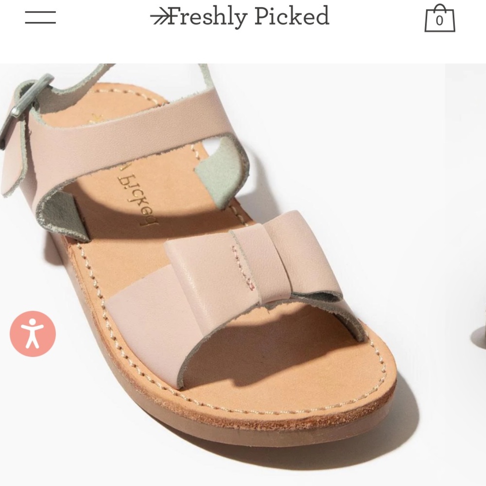 Freshly Picked Bayview Sandals in blush, size 5